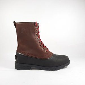 Brand New SOREL Emelie 1964 Redwood Leather Rain Boots for Women, sizes 10 & 8.5